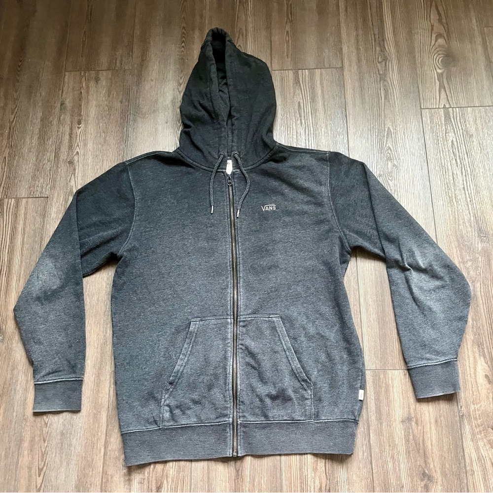 Vans Men's Charcoal Zip-Up Hoodie